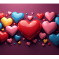 thumbnail image 4 of Red Roses Flower Vase Backdrop Photo Booth Background Romantic Hanging Hearts Wedding Photography Banner Valentines Celebrations Decor Event, 4 of 4