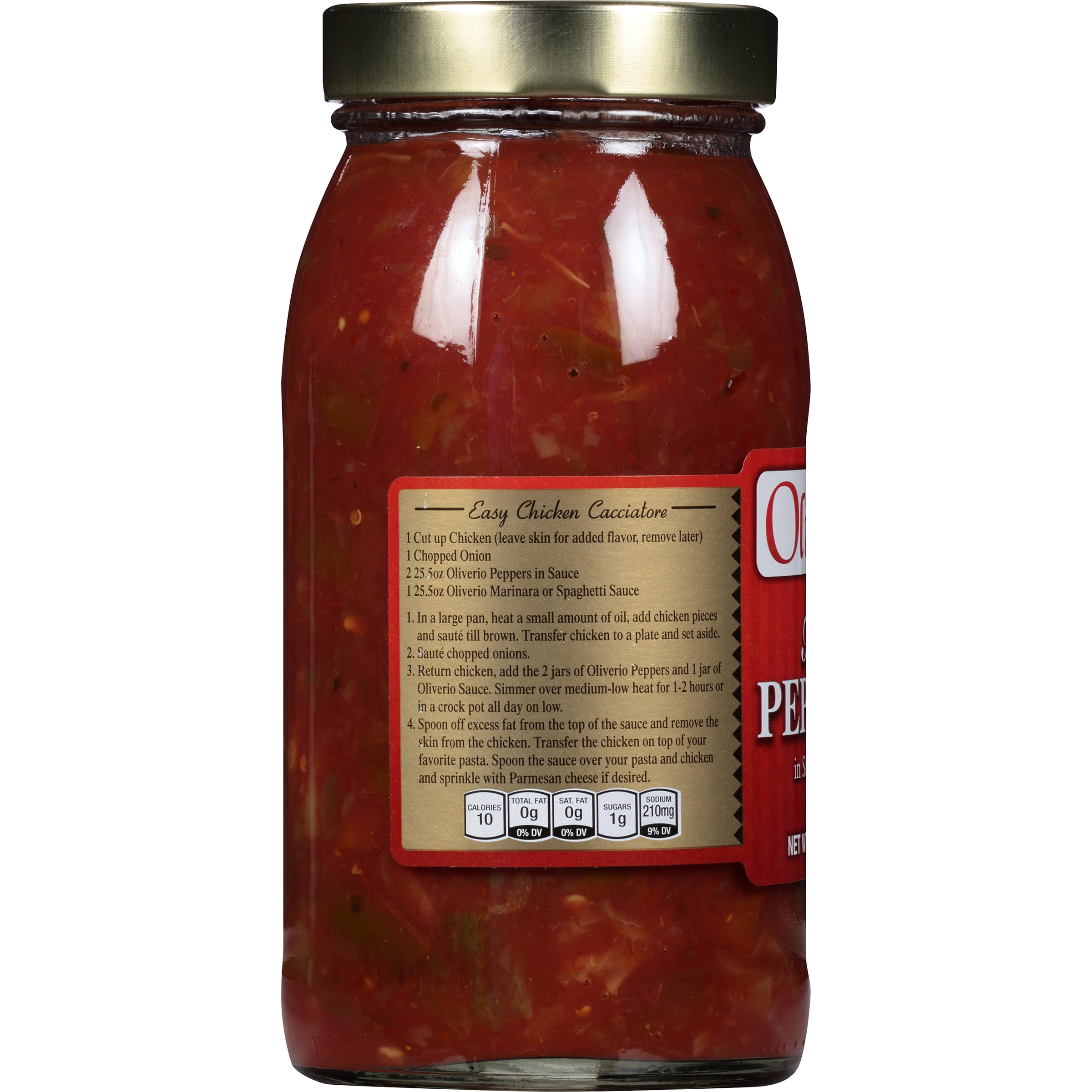 Oliverio Hot Peppers in Sauce Olvero, 25.5 oz