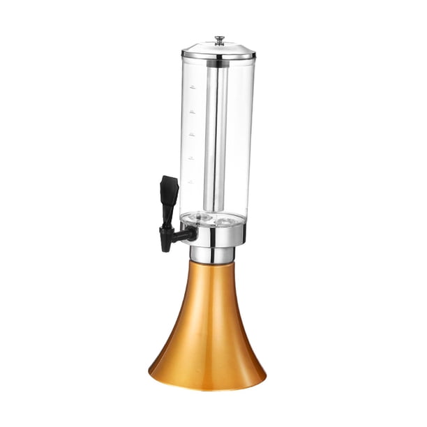Dispensador de enfriador de cerveza Soledad 3 l con grifo integrado para bebidas frías y calientes Oro