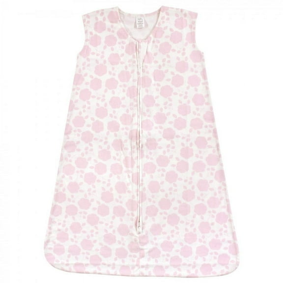 Touched by Nature Baby Girl Organic Cotton Sleeveless Wearable Sleeping Bag, Sack, Blanket, Floral Shadow, 0-6 Months
