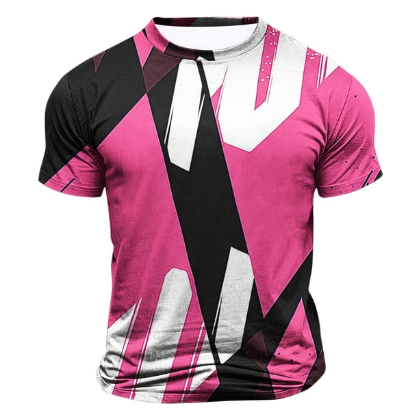 Tops para hombre, blusas y camisas de cuello redondo y manga corta para hombre, blusas casuales de moda para hombre, blusas deportivas de cuello redondo y manga corta, blusas de poliéster para hombre