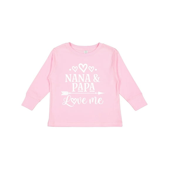 Inktastic Nana Papa Love Me Grandkids Boys or Girls Long Sleeve Toddler T-Shirt