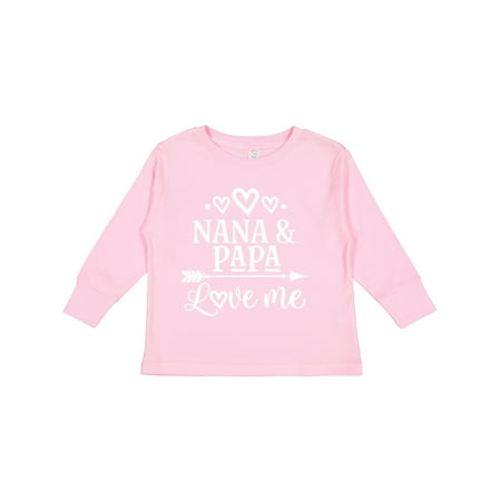 

Inktastic Nana Papa Love Me Grandkids Gift Toddler Boy or Toddler Girl Long Sleeve T-Shirt