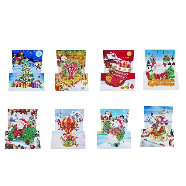 Cuadros Decorativos 8 Uds. Tarjetas De Felicitación Con Pintura De Diamantes DIY, Postales De Mosaico De Agradecimiento Hkdz17 Sywqhk Nuevos Originales