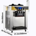 thumbnail image 3 of VEVOR Commercial Ice Cream Maker, 22-30L/H Yield, 2200W Countertop Soft Serve Machine w/ 2x6L Hopper 2L, 3 of 10