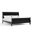 thumbnail image 5 of Starlight Canyon Home Black Wooden King Size Bed Frame - Sleigh Design with Headboard and Footboard, 5 of 7