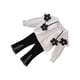 thumbnail image 2 of Jumpingount Conjuntos de ropa de 2 piezas para niña, camisa blanca con estampado de manga larga de otoño, ropa superior, pantalones conjuntos de ropa blanco 110cm, 2 of 6