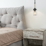 LNC Mason Jar Pendant Lights, Rustic Mini Pendant Lighting for Kitchen Island with Glass Shades