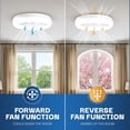 thumbnail image 2 of Bell + Howell CannonX White 14” 6 Speed LED Ceiling Light Fan with Remote Timer and Reverse Mode, 2 of 7