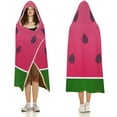 thumbnail image 3 of Funny Fruit Hooded Blanket, Cozy Wearable Blanket for Adults Flannel Soft Warm Blankets for Womens Mens Kids, 3 of 6