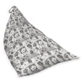 thumbnail image 2 of Grey and White Lounger Chair Bag, Hand Drawn Inflorescence on Tender Spring Tree Branches Striped, High Capacity Storage with Handle Container, Lounger Size, Grey and White, by Ambesonne, 2 of 5