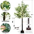Artificial Lighted Olive Tree 6FT Tall Faux Silk Light Up Plant Trees