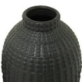 thumbnail image 4 of DecMode 16", 12"H Black Ceramic Vase, Set of 2, 4 of 9