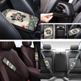 thumbnail image 5 of Jeiento Cute Paw 12 PCS Car Seat Covers Full Set Car Accessories Set with Boho Flower Steering Wheel Cover Center Console Armrest Pad Seat Belt Cover Coasters Keychains for Cars SUV Van Truck, 5 of 7