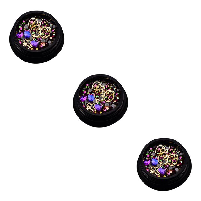maskred 1/2/3/5 Hi.FANCY Multi Types 3D Gold Silver Crystal Rhinestones Pearl Alloy Glitter Jewelry Manicure Sticker Tips Decor 5 3PCS
