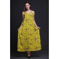 thumbnail image 2 of Bimba Robe Longue en Rayonne Imprimée d'Oiseaux pour Femmes Chic Bohème Été Maxi Plage-TG, 2 of 5