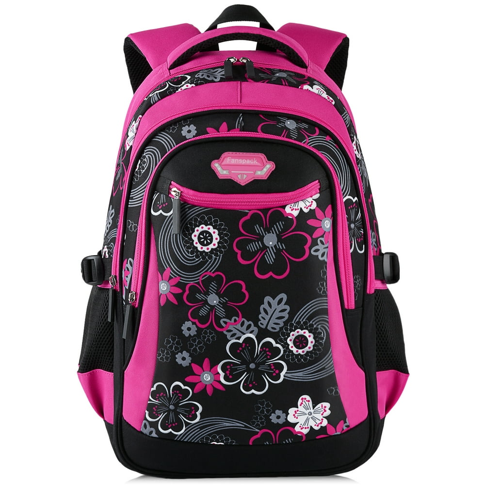School Backpack Floral Printed Large Capacity School Bag Bookbag Travel ...