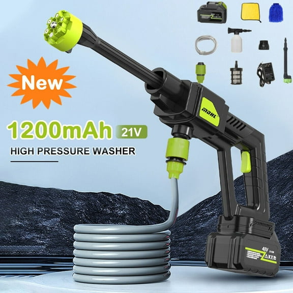 Portable Cordless Electric High Pressure Washer - Car Cleaning Garden Spraying Tool