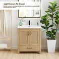 thumbnail image 4 of Bondi 30" Wood Vanity in Light Brown Artificial Drop-in Sink no Mirror, 4 of 11
