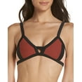 thumbnail image 2 of PilyQ MULTI Papaya Color Block Keyhole Banded Bikini Swim Top, US Medium, 2 of 8