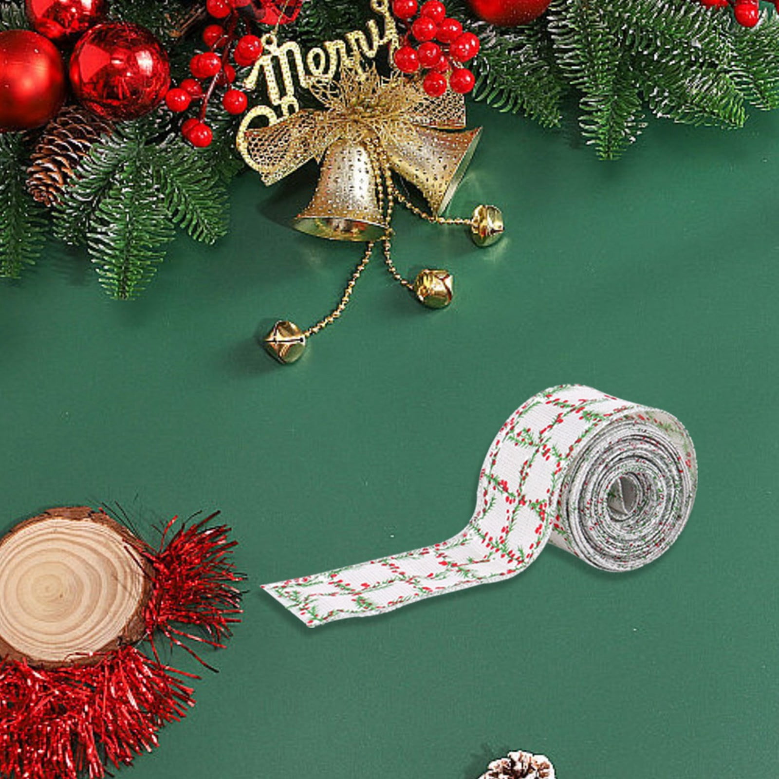 Boreal Craft Christmas Plaid Ribbon Roll Decorative Bow Ribbon For