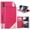 Pink, variant on Wallet Case for iPhone X, Black Infolio Credit Card Slot Cover, View Stand [Bonus Wrist Strap/Lanyard] for Apple iPhone 10