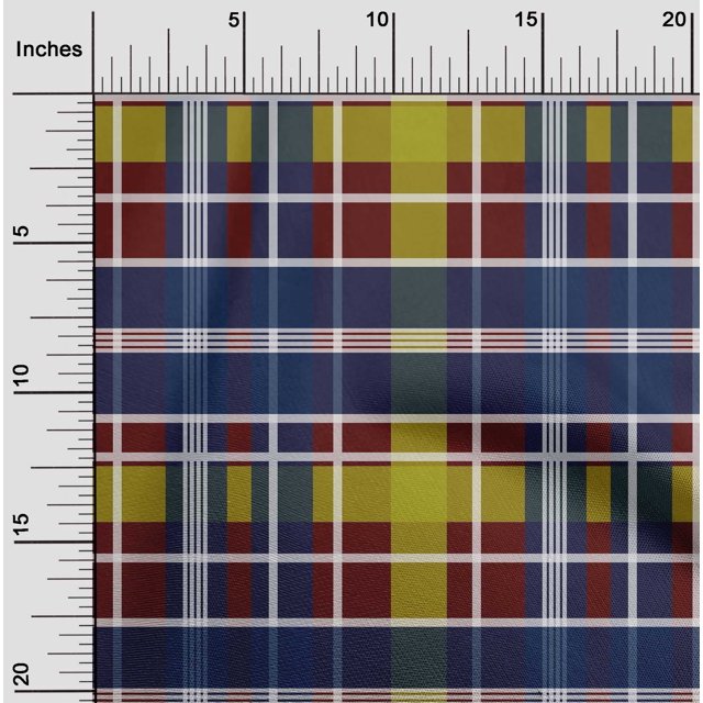 oneOone Georgette Viscose Maroon Fabric Madras Check Sewing Craft Projects Fabric Prints By Yard 42 Inch Wide