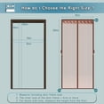 thumbnail image 2 of Fzchyzoar Magnetic Screen Door Reinforced Magnets 37.4" x 90.5" Fits Door Size 35" x 88" with Powerful Magnets Pet and Kid Friendly for Front Door, Brown Stripes, 2 of 6