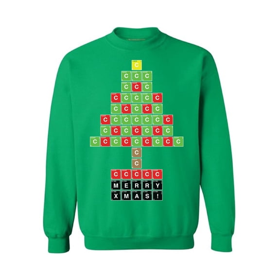 Awkward Styles Science Sweatshirt Christmas Tree Sweater for Chemists Funny Gifts for Nerds Xmas Periodic Table Tree Sweatshirt Xmas Gifts for Him and Her Christmas Party Outfit Holiday Gifts