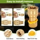 thumbnail image 2 of Conexiones Rápidas de Gas Natural de 1/2 Pulgada, Kit de Desconexión Rápida de Manguera de Propano, para Parrilla A Gas, Calentador y Generador, 2 of 5