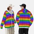 thumbnail image 5 of Fotbe Colorful Glitter Rainbow Men's Women's UPF 50+ Sun Protection Jacket Hooded Cooling Shirt with Pockets Hiking Outdoor Performance-3X-Large, 5 of 8