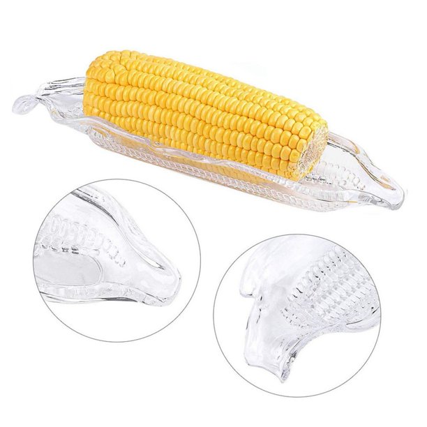 Corn Trays with Corn Holders on the Cob Skewers Plastic Corn Dishes