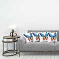 thumbnail image 3 of Ambesonne Butterfly Throw Pillow Cover 4 Pack, Cycle of Life Theme, 18", Orange Blue Black, 3 of 5
