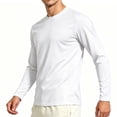 thumbnail image 2 of NMRSBDP Men's Athletic Shirt Crewneck Long Sleeve T-Shirts Active Gym Sports Tops Solid Color Basic Tees Moisture Wicking Lightweight Comfy Soft Shirt, 2 of 6
