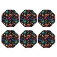 thumbnail image 2 of Fuzoiu Animals Under Water Print Leather Coasters Set,Drink Coasters Set of 6,for Tabletop Protection, Durable PVC Coasters,Home Décor and Housewarming Gift,Octagon, 2 of 7