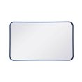 thumbnail image 1 of Elegant Lighting MR802236BL 22 x 36 in. Soft Corner Metal Rectangular Mirror, Blue, 1 of 2