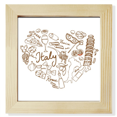 thumbnail image 1 of Love Wine Italy Grape Foods Square Picture Frame Wall Tabletop Display, 1 of 3