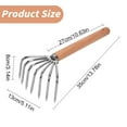 thumbnail image 3 of Hand Rake Heavy Duty 7 Teeth Gardening Hand Tool Ergonomic Handle Rake Soil Tiller With Ergonomic Handle Stainless Tool Great For Gardening Cultivating Loosening Soil, 3 of 6