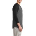 thumbnail image 3 of Mafoose Men's 3/4 Raglan Sleeves Colorblock Raglan Jersey Dark Heather Grey/ Black T200 4X-Large, 3 of 5