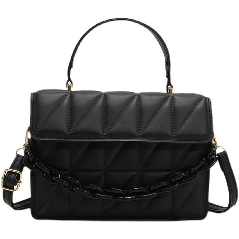Trendy Plaid Women Shoulder Bag Fashion Chain Crossbody Bags Brand Designer  Handbags And Purses Small Flap Top Handle Bags