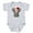 Heather Gray, variant on CafePress - Red Day Of The Dead Sugar Skull Baby Elephant Body - Cute Infant Bodysuit Baby Romper - Size Newborn - 24 Months