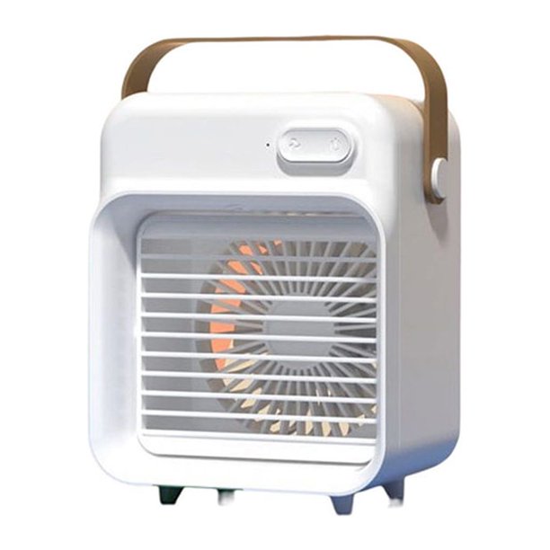 Inteprter Mini USB aire acondicionado humidificador de disipación de calor de bajo ruido DC5.0V/1.0A ventilador de oficina en aerosol para el Electrodomésticos Blanco