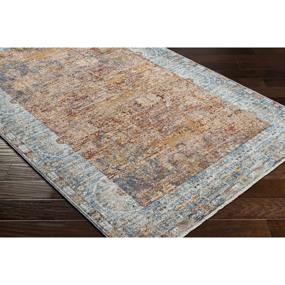 Hauteloom Demirci Living Room, Bedroom Area Rug - Traditional - Dark Red, Burnt Orange, Navy - 2' x 3'3"