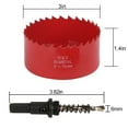 thumbnail image 4 of 2-3/8 Inch Bi-Metal Hole Saw HSS Hole Cutter Heavy Duty for Drilling Wood Plastic Plywood Ceiling Thin Metal(60mm), 4 of 7