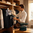 thumbnail image 4 of EXLEAF 2026 New Steamer for Clothes Foldable Travel Steamer for Clothes Portable Mini Easy to Store Steamer for Home and Student Dormitory for Travel Office Apartment Green, 4 of 7