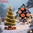 thumbnail image 4 of Stylish Metal Hanging Christmas Tree Wind Spinner - Halloween-Themed Design with Hat - o ' - Lantern & Candy for Garden Decor, 4 of 7