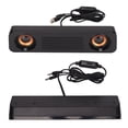thumbnail image 1 of Speaker Wired Speaker HiFi Stereo Subwoofer USB Powered 3.5mm Plug Portable Desktop Long Speaker for TV Computer, 1 of 7