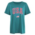 thumbnail image 4 of SOOMLON Patriotic Womens Summer Tops 2024 Tunics American Flag Shirts Crew Neck Independence Day Tops Short Sleeve Golf T-Shirt Trendy Tee Blouse Apparel, 4 of 5