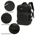 thumbnail image 3 of 19IN Large Capacity Water Resistant Nylon Bag Anti-Theft Laptop Backpack with Combination Lock Business Travel Rucksack for Men Women, 3 of 8