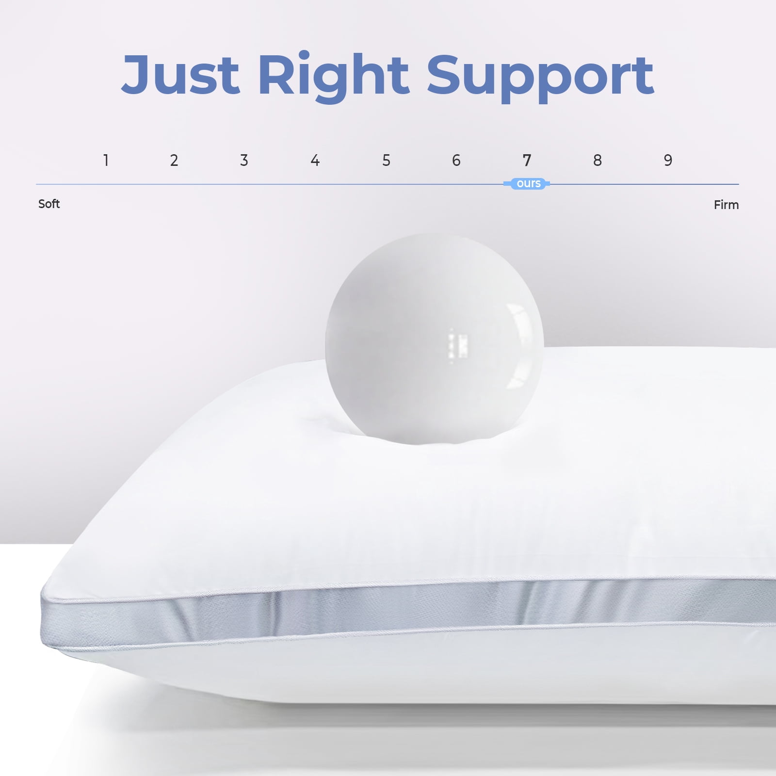COOKEY Body Pillow for Adults 20"x54" – Firm & Supportive Long Pillow for Bed, White
